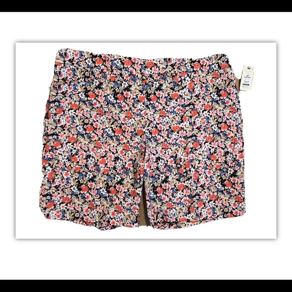 Terra & Sky Size 3X 24W-26W Womens Pull On Millennium Stretch Shorts Floral New - Picture 5 of 8